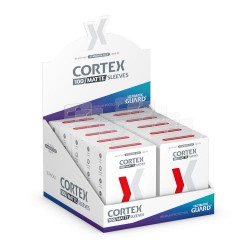 Protèges Cartes 100 pièces - Cortex - Standard - Rouge Matte