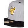 Casquette Snapback - Pikachu 8Bit (Noir/Gris) - Pokemon - U Unisexe 