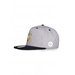 Casquette Snapback - Pikachu 8Bit (Noir/Gris) - Pokemon - U Unisexe 