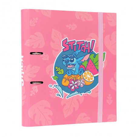 Classeur - 2 Anneaux - Rose - Stitch - Lilo et Stitch