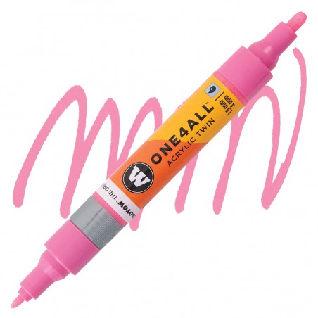 Marqueur pour Maquettes - One4All Twin - Acrylique Rose Fluo - 1,5/4mm - 200