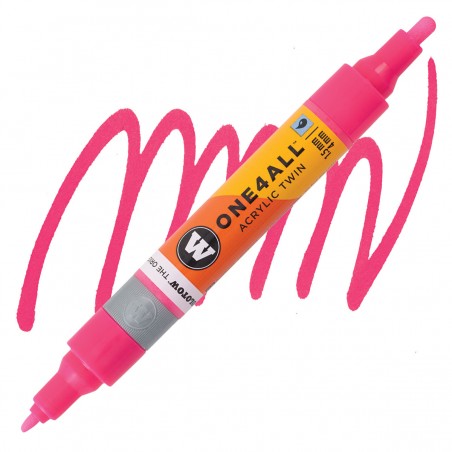 Marqueur pour Maquettes - One4All Twin - Acrylique Rose Fluo Phospho. - 1,5/4mm - 217