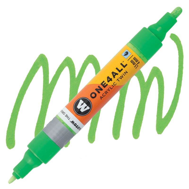 Marqueur pour Maquettes - One4All Twin - Acrylique Vert Fluo Phospho. - 1,5/4mm - 219