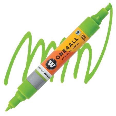 Marqueur pour Maquettes - One4All Twin - Acrylique Vert Sauterelle - 1,5/4mm - 221