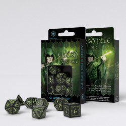 Set de dés - Elvish - Noir/Vert - Phosphorescents