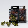 Set de dés - Dragon - Noir/Jaune