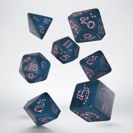Set de dés - Sparkling Llama - Bleu/Rose