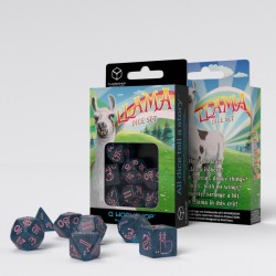 Set de dés - Sparkling Llama - Bleu/Rose