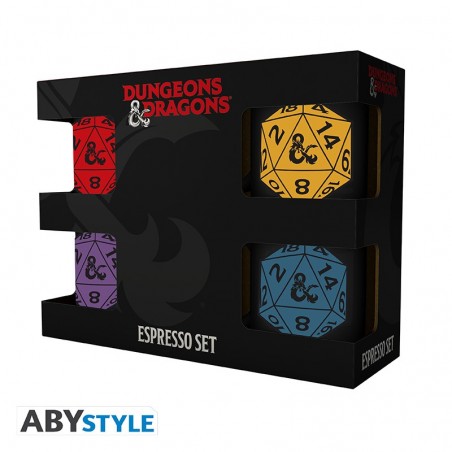 Set de 4 - Mini Mug - D20 - Donjons et Dragons