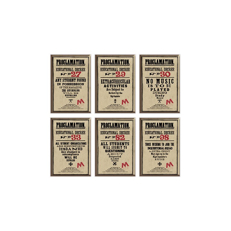 Pack de 6 Aimant - Harry Potter - Proclamations