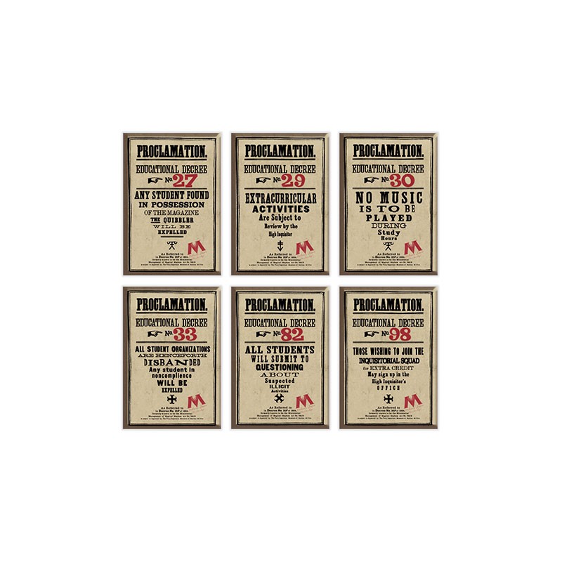 Pack de 6 Magnet - Harry Potter - Proclamations