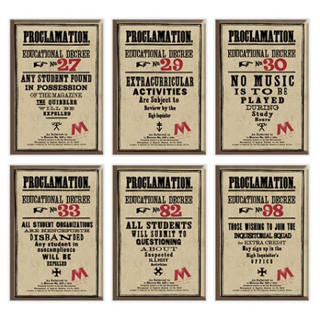 Pack de 6 Aimant - Harry Potter - Proclamations
