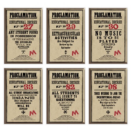 Pack de 6 Magnet - Harry Potter - Proclamations