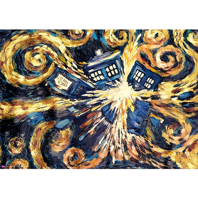 Poster - Dr Who - Explosion Tardis - poster roulé filmé (91.5x61)