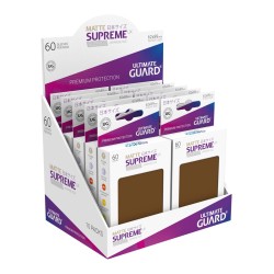 Protèges Cartes 60 pièces - Supreme UX - Small - Marron Matte
