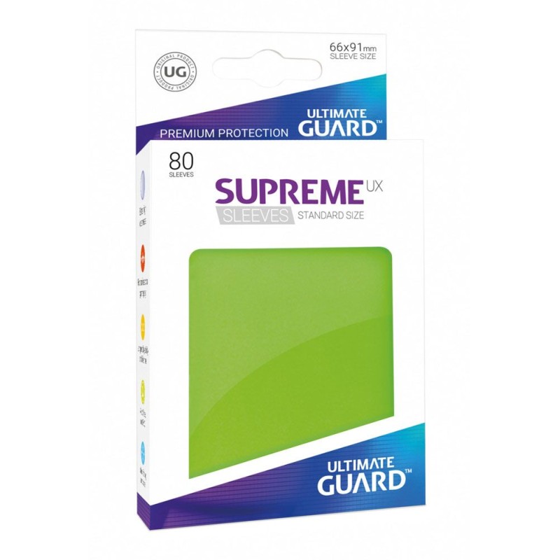 Protèges Cartes 80 pièces - Suprème UX - Standard - Vert Clair