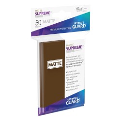 Protèges Cartes 50 pièces - Supreme UX - Small - Marron Matte