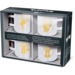 Set de 4 mugs en verre -...