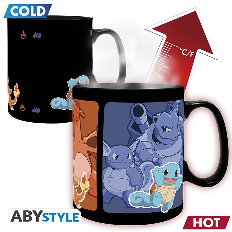 Mug - Thermo Réactif - Starters 1ère Génération Évolution - Pokemon
