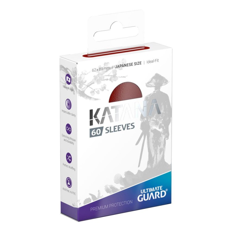 Protèges Cartes 60 pièces - Katana - Small - Rouge
