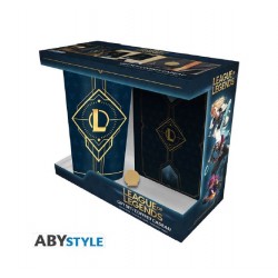 Gift Pack League of Legends - Verre XXl + Pin's + Carnet Hextech Logo