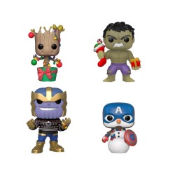 Pack de 4 - Holiday - Marvel - POP Marvel