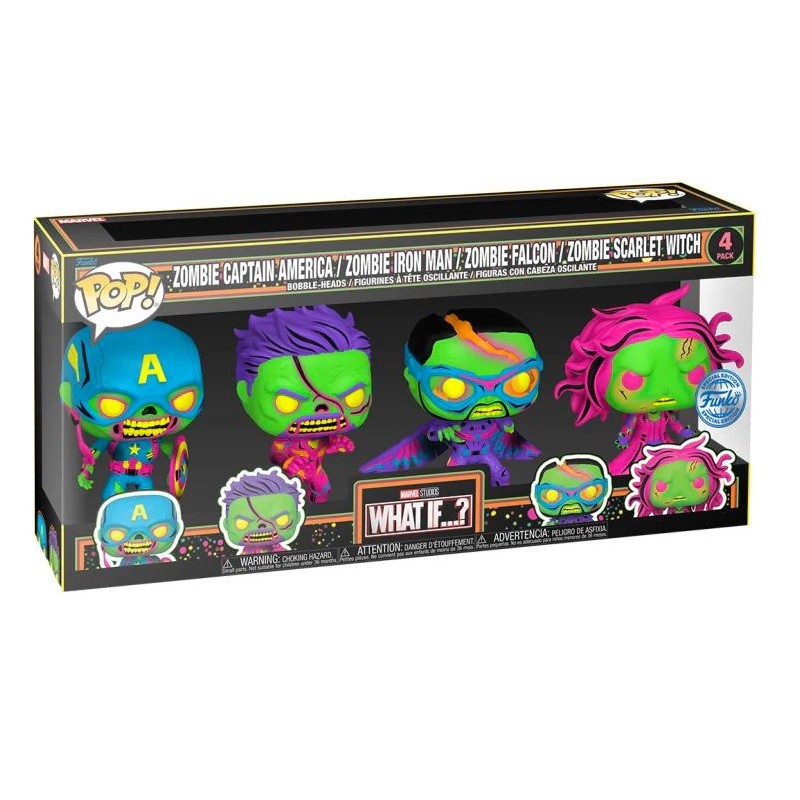 Pack de 4 - What If - POP Marvel - BLKLT
