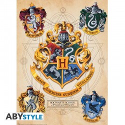 Set 2 Chibi Poster - Blason et Maraudeurs - Harry Potter