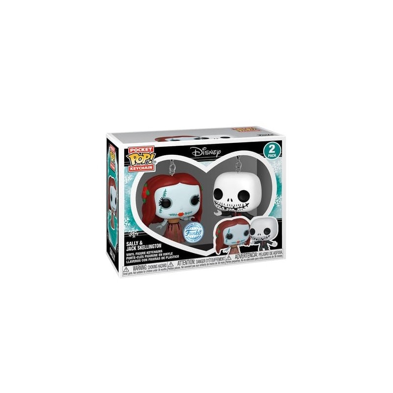 Pack de 2 - Jack et Sally - L'Étrange Noël de Mr. Jack - Pocket POP Keychain