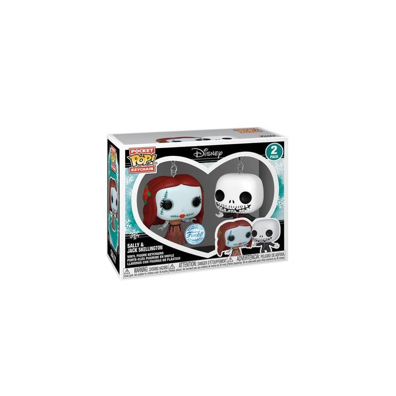 Pack de 2 - Jack & Sally - L'Étrange Noël de Mr. Jack - Pocket POP Keychain