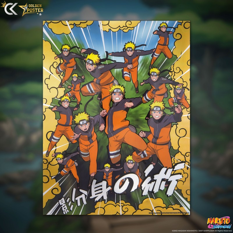Golden Poster - Multi Clonage - Naruto Shippuden