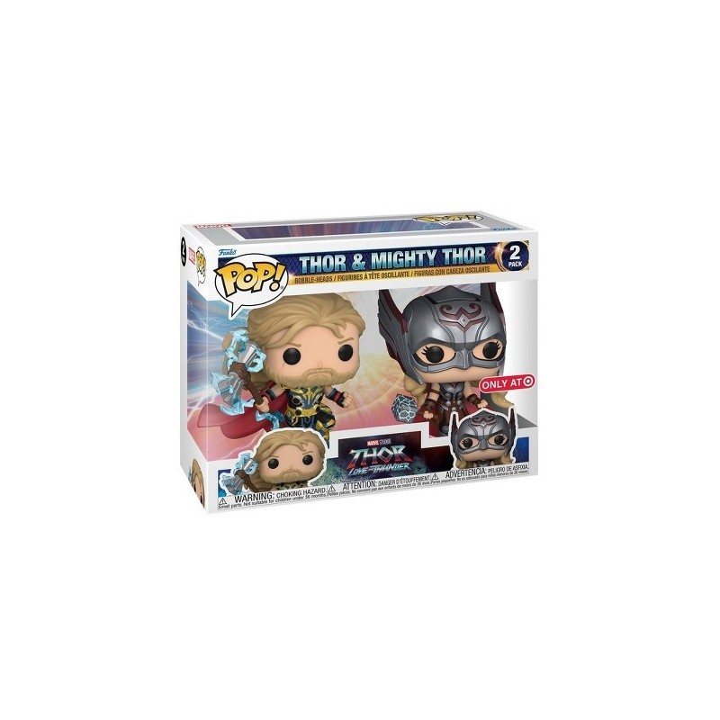 Pack de 2 - Thor & Mighty Thor - Thor Love & Thunder - POP Marvel - Exclusive