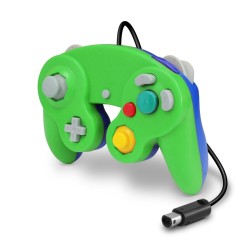 Manette filaire bicolore - GameCube & Wii - Bleu / Vert