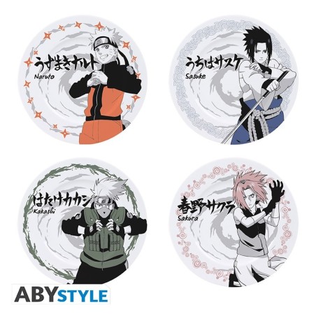 Assiettes - Personnages - Naruto - set de 4 assiettes