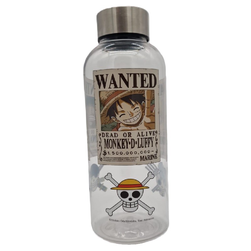 Bouteille Plastique - Wanted Luffy, Sanji & Zoro + Emblèmes - One Piece