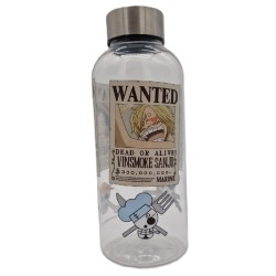 Bouteille Plastique - Wanted Luffy, Sanji & Zoro + Emblèmes - One Piece