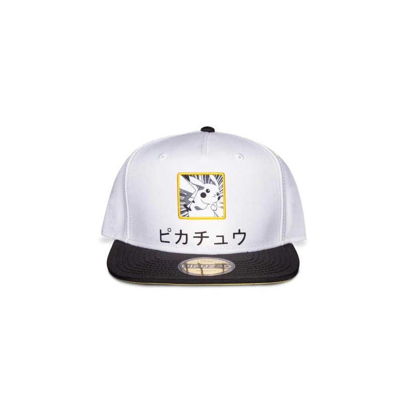 Produit abîmé - Casquette Snapback - Pikachu Manga (Noir/Blanc) - Pokemon - U Unisexe 