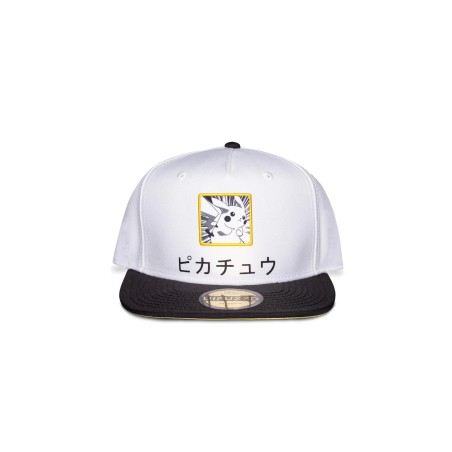 Produit abîmé - Casquette Snapback - Pikachu Manga (Noir/Blanc) - Pokemon - U Unisexe 