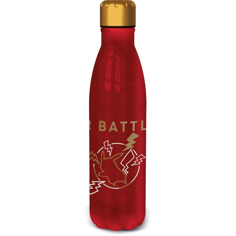 Bouteille Aluminium - Pikachu Ready for Battle (Rouge/Bronze) - Pokemon