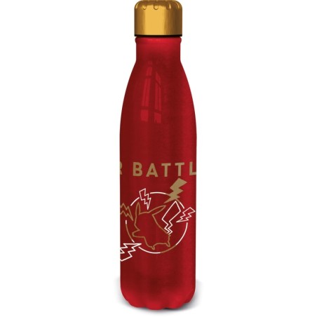Bouteille Aluminium - Pikachu Ready for Battle (Rouge/Bronze) - Pokemon