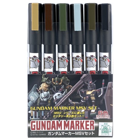 Set 6 Marqueurs - MSV Set - Gundam