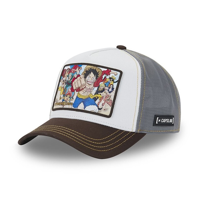 Casquette Trucker Premium - Straw Hat Crew (Marron/Blanc) - One Piece - U Unisexe 