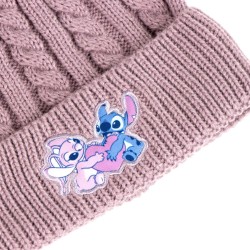 Bonnet à Pompon et Gants Ado - Angel Coeur Stitch - Lilo & Stitch - Unisexe 