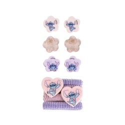Set Pinces à Cheveux + Élastiques - Stitch - Lilo & Stitch