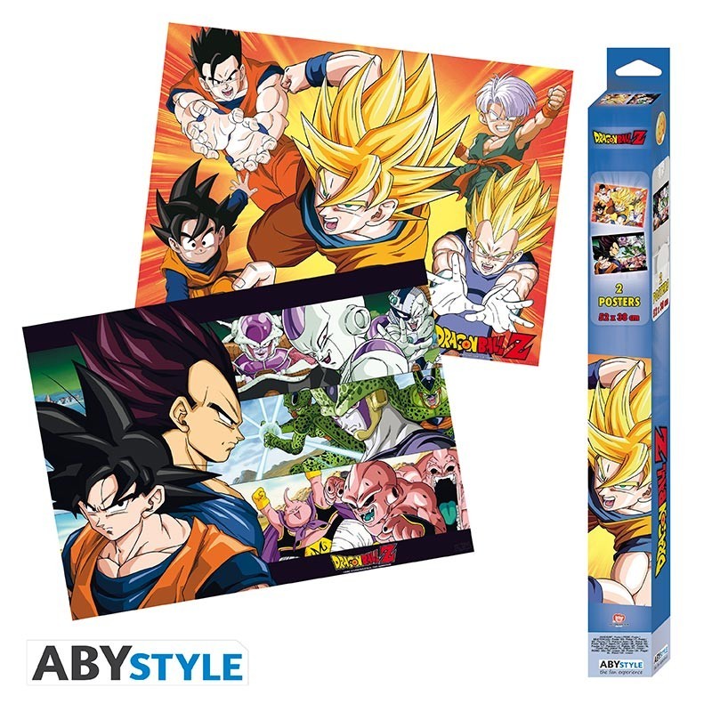 Set 2 Chibi Poster - Saiyans - Dragon Ball