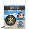 Pack de 3 Badges - Skull & Luffy - One Piece