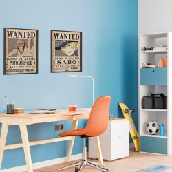 Set 2 Chibi Poster - Wanted Sabo & Ace - One Piece