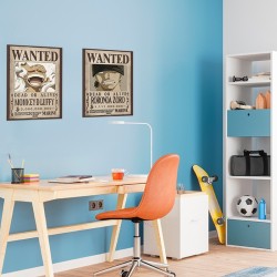 Set 2 Chibi Poster - Wanted Luffy & Zoro - One Piece