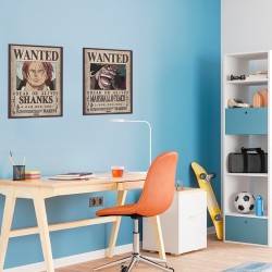 Set 2 Chibi Poster - Wanted Shanks & Teach - One Piece