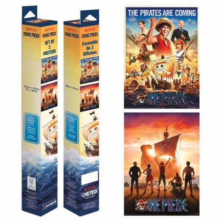 Set de 2 Chibi poster - Live Action - One Piece - roulé filmé